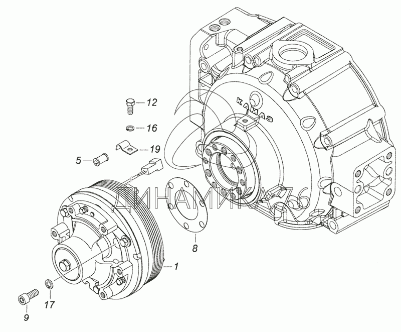 Принцип работы и схема электропривода муфты вентилятора автомобилей КамАЗ - Voyager